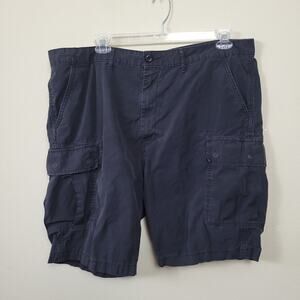 Levi's Mens Black Regular Fit Flat Front Pockets Casual Cargo Shorts Size 42